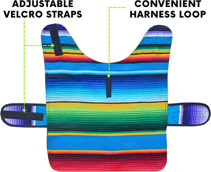 Dog Clothes - Handmade Dog Poncho from Authentic Mexican Blanket 