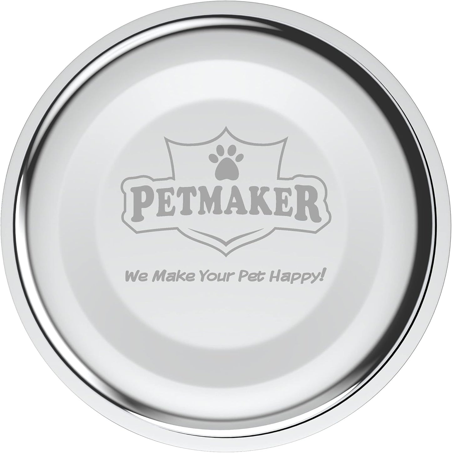 Set of 2 Stainless Steel Dog Bowls - 40Oz Pet Bowls with Decorative Dog Food Stand