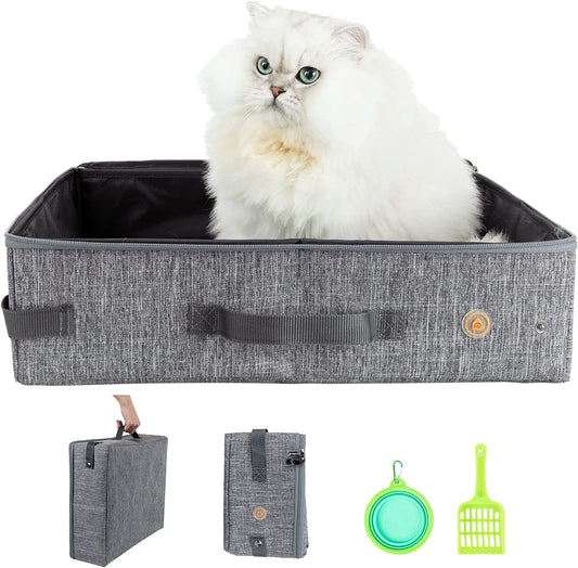 Portable Cat Travel Litter Box. Easy Use in the Car. No Leakage, Smell and Messes