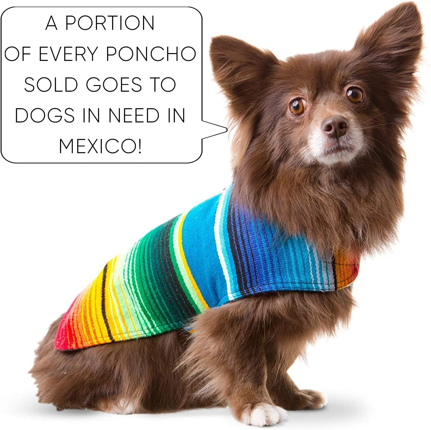 Dog Clothes - Handmade Dog Poncho from Authentic Mexican Blanket 