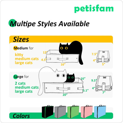 Portable Cat Travel Litter Box. Easy Use in the Car. No Leakage, Smell and Messes