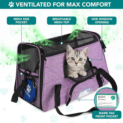 Airline Approved Pet Carrier for Cats & Small Dogs
