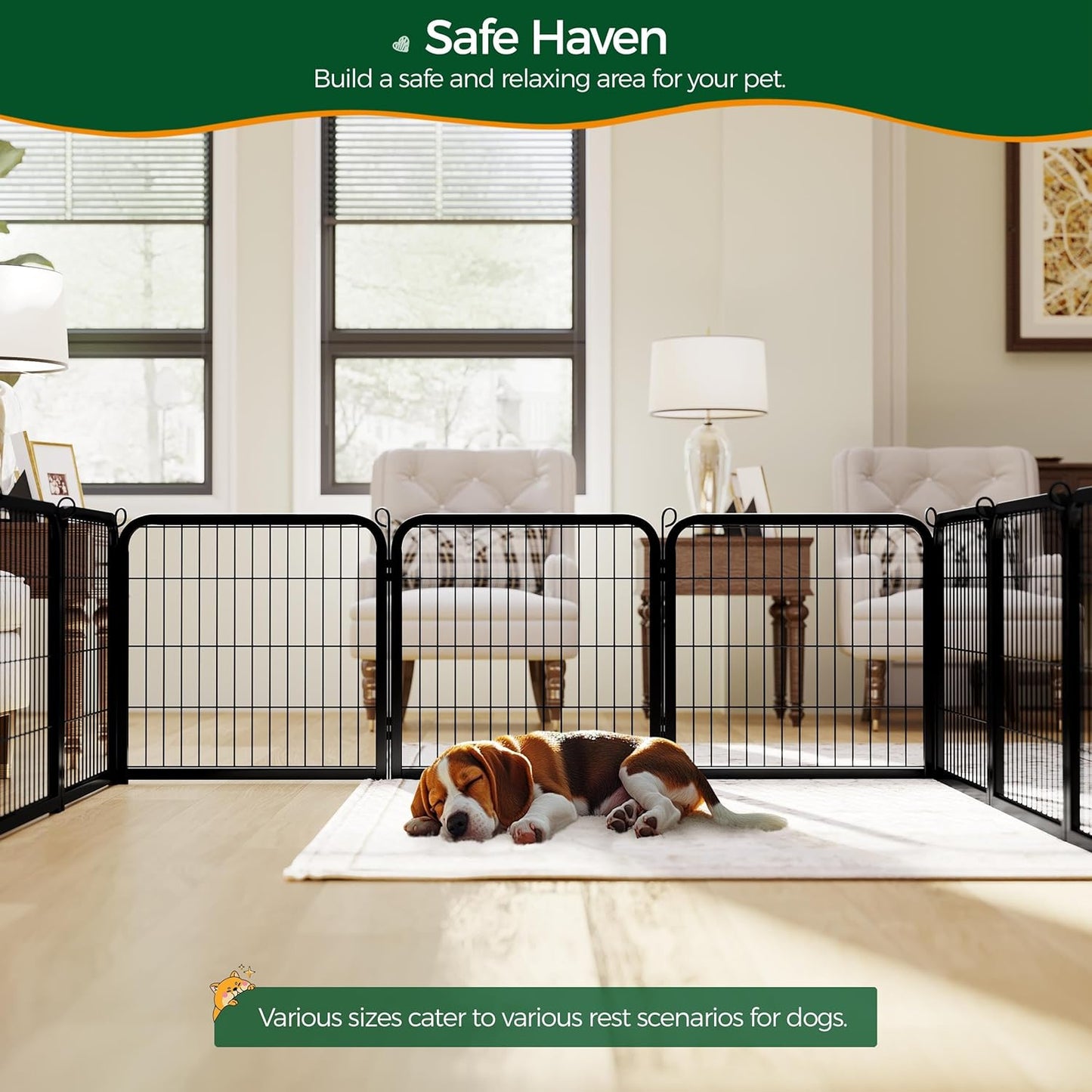 Heavy Duty Dog Playpen- 16 Penel Indoor  And Outdoor Exercise Pen