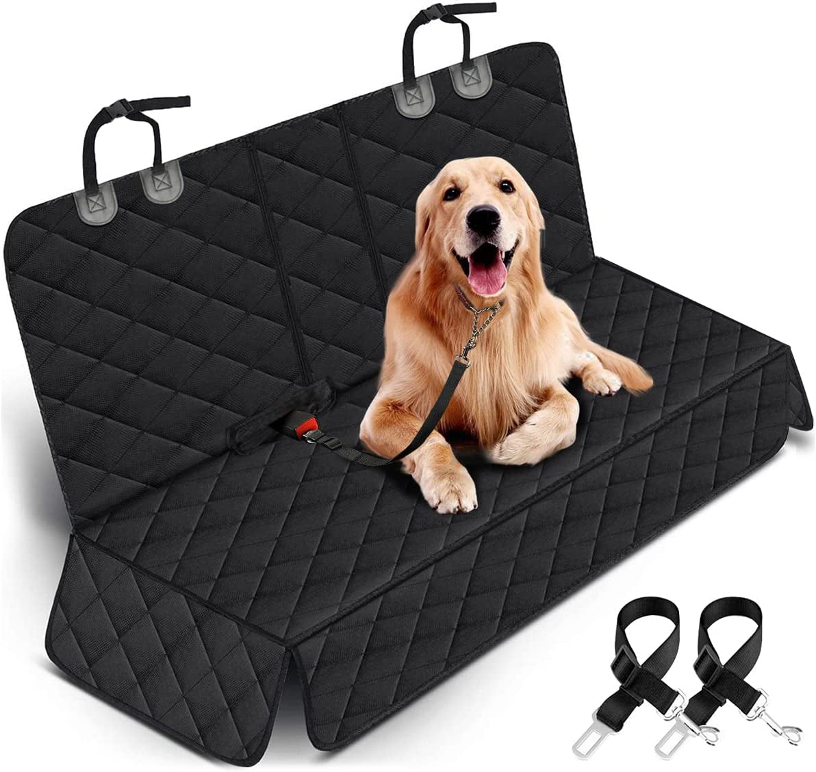 Waterproof Dog Car Seat Cover -Non-Slip Black Seat Protector