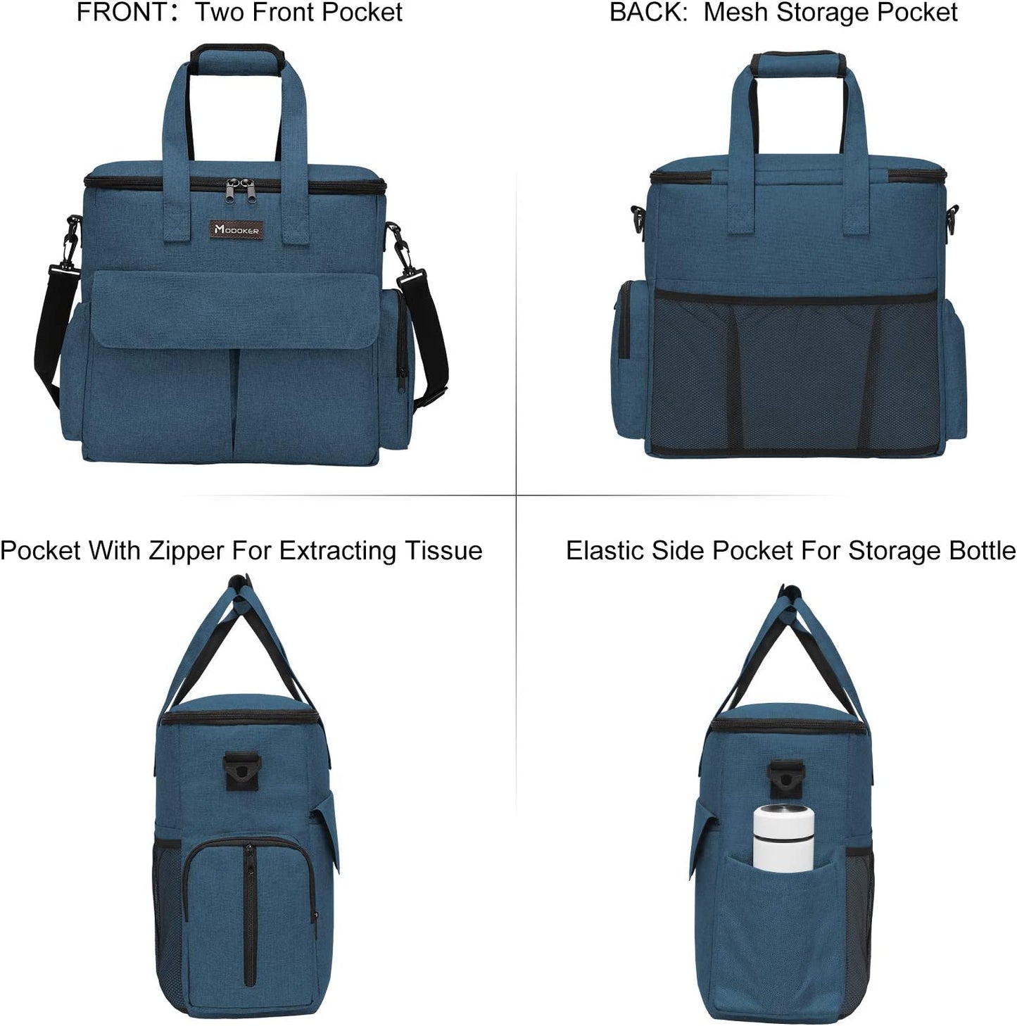 Dog Travel Bag, Weekend Pet Travel Set for Dog and Cat, Airline Approved Tote Organizer with Multi-Function Pockets