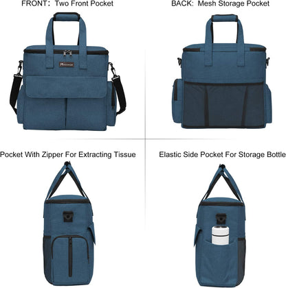 Dog Travel Bag, Weekend Pet Travel Set for Dog and Cat, Airline Approved Tote Organizer with Multi-Function Pockets