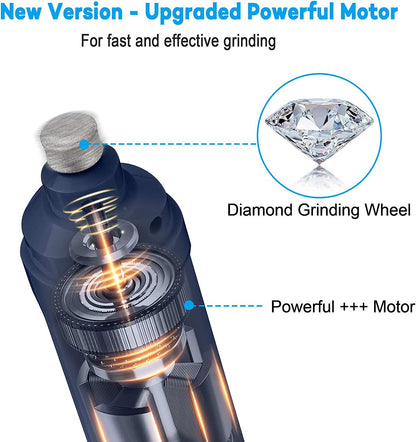 Dog Nail Grinder with 2 LED Light - New Version 2-Speed Powerful Electric Pet Nail Trimmer