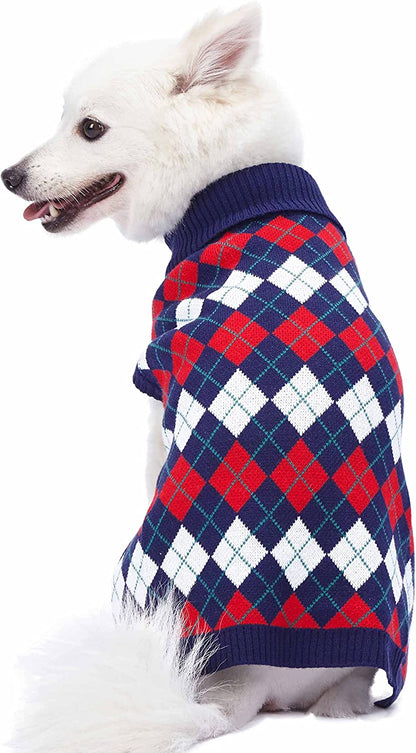 Chic Argyle All over Dog Sweater 