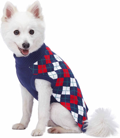 Chic Argyle All over Dog Sweater 